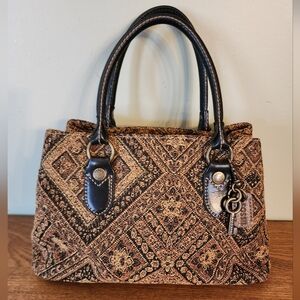 Vintage Fossil Tapestry Bag